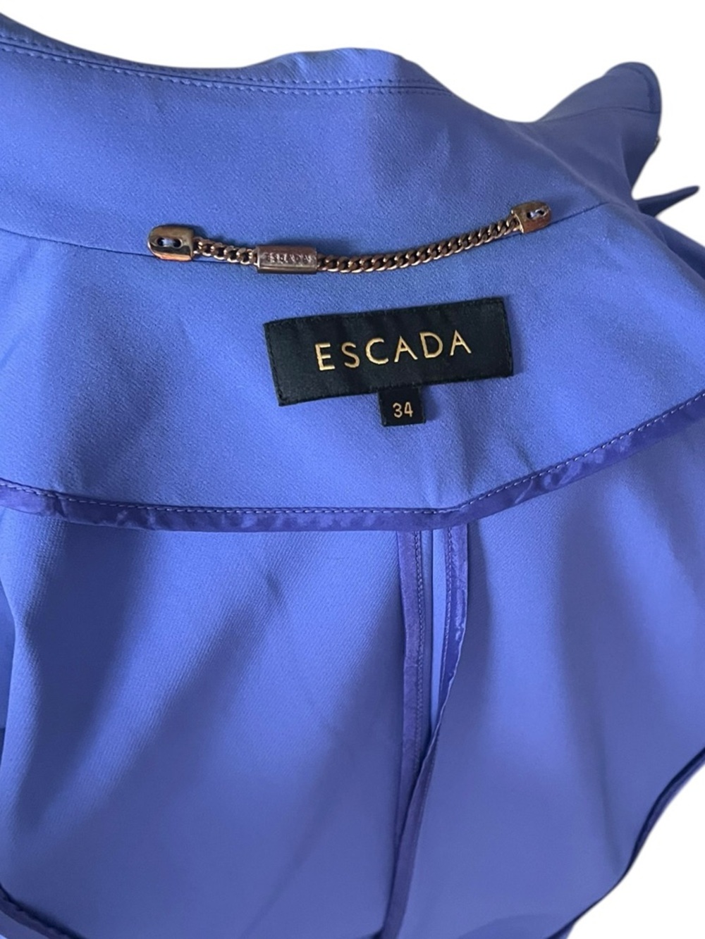 🎉𝐇𝐎𝐒𝐓 𝐏𝐈𝐂𝐊🎉𝐄𝐒𝐂𝐀𝐃𝐀 Periwinkle Belted Trench Coat Luxe Stretch - Picture 7 of 12